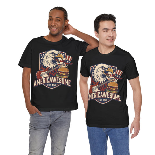 Peak America graphic T-shirt featuring vintage Americana artwork.